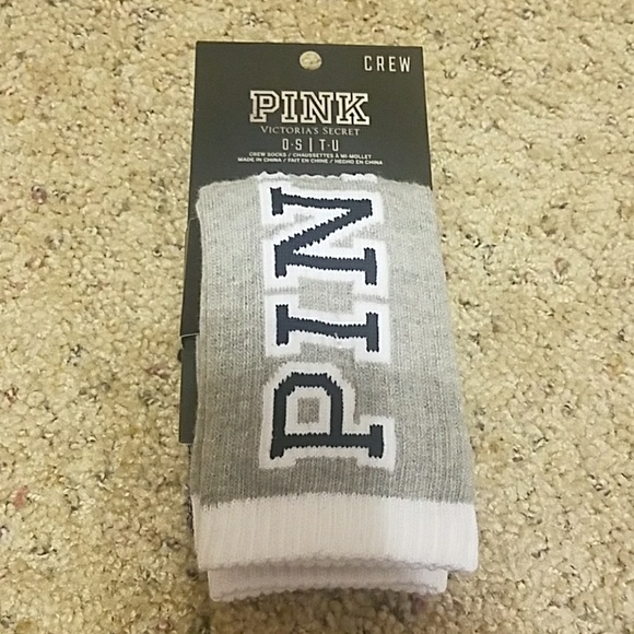 PINK Victoria's Secret Accessories - NEW VS PINK Crew Socks 2pair